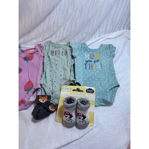 Baby Girl Clothing Lot Bodysuits Leggings Tutu Headband Booties Newborn Infant
